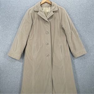 Vintage Juli De Roma Kajjmir Finest Cashmere Collard Tan Beige Trench Coat